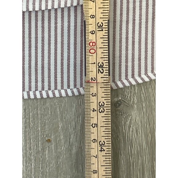 Land's End Dress Shirt Mens Stripe Oxford  Button Up Business Casual‎ Size 16-35 - Picture 3 of 8